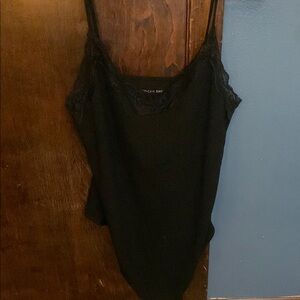 American Eagle Black Asymmetrical Sleeveless bodysuit